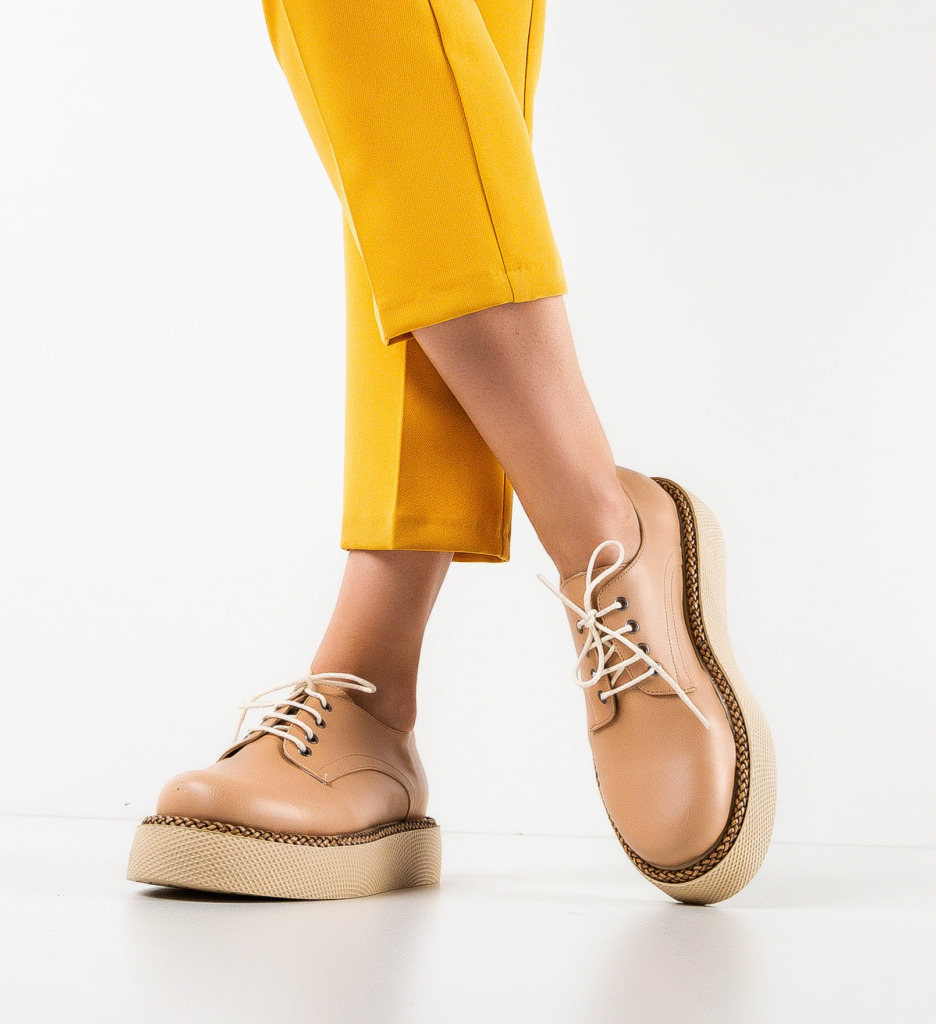 Pantofi casual dama vacsy bej