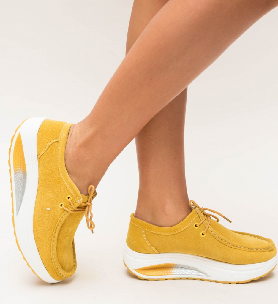 Poze Pantofi Casual Heliade Galbeni depurtat.ro 