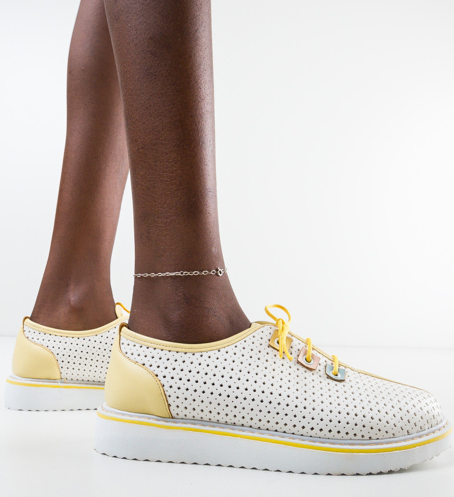 Pantofi casual meso galbeni