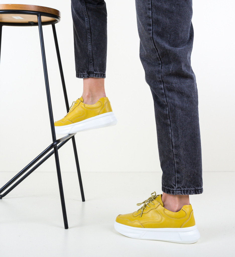 Poze Pantofi Casual Peters Galbeni depurtat.ro 