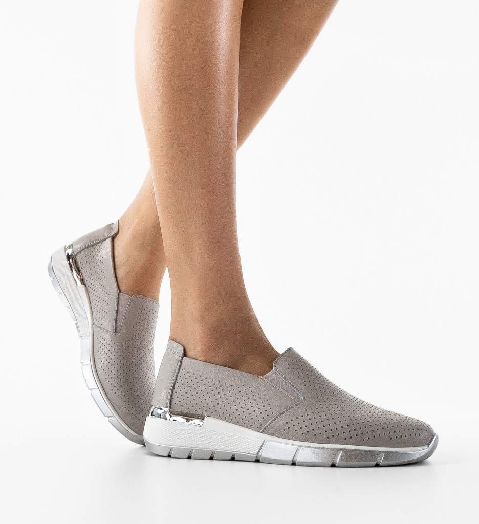 Poze Pantofi Casual Pufine Gri DePurtat