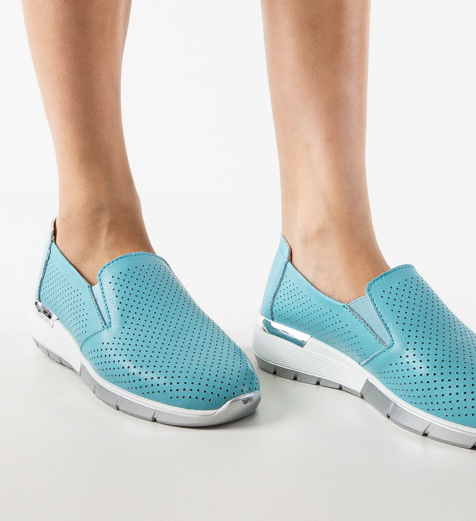 Poze Pantofi Casual Pufine Turcoaz DePurtat