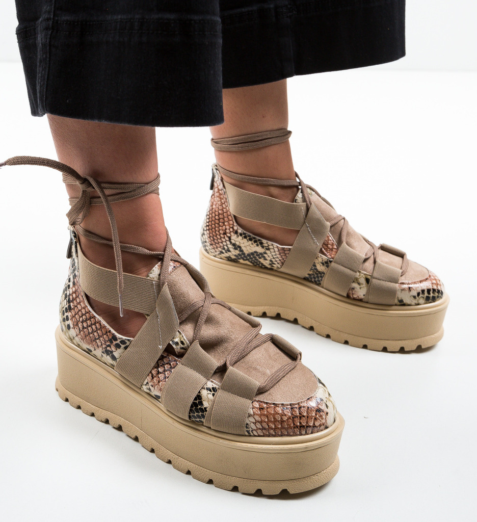 Pantofi Casual Sesane Bej