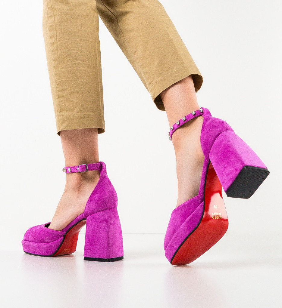 Pantofi dama verset fuchsia 2