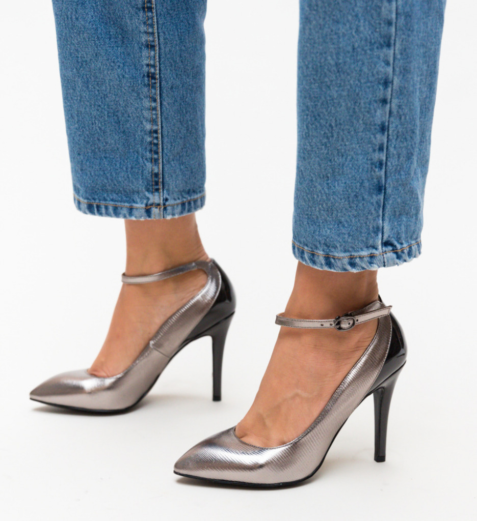 Pantofi Stark Argintii