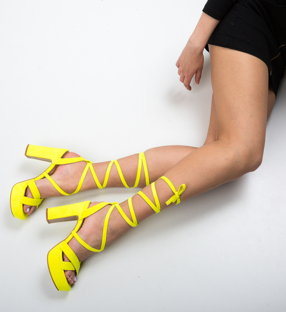 Sandale Ubaid Galbene Neon