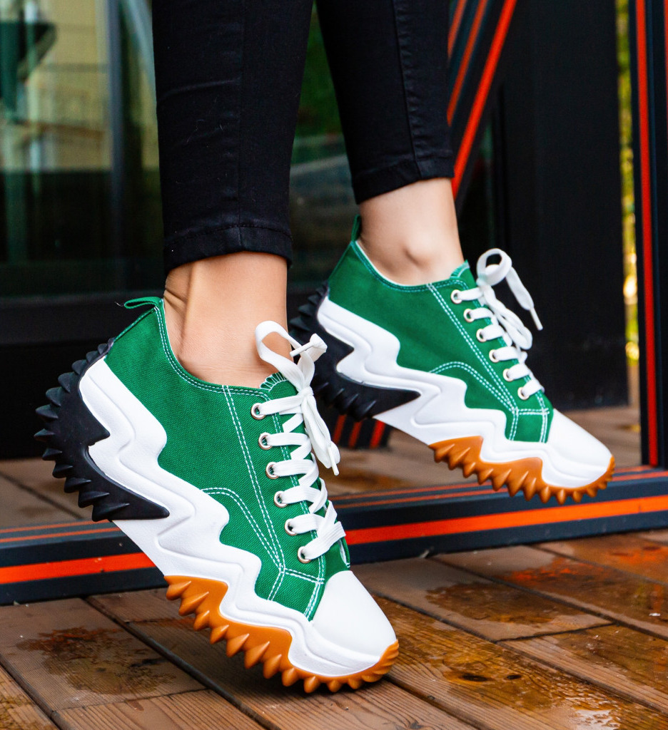 Sneakers dama parker verzi