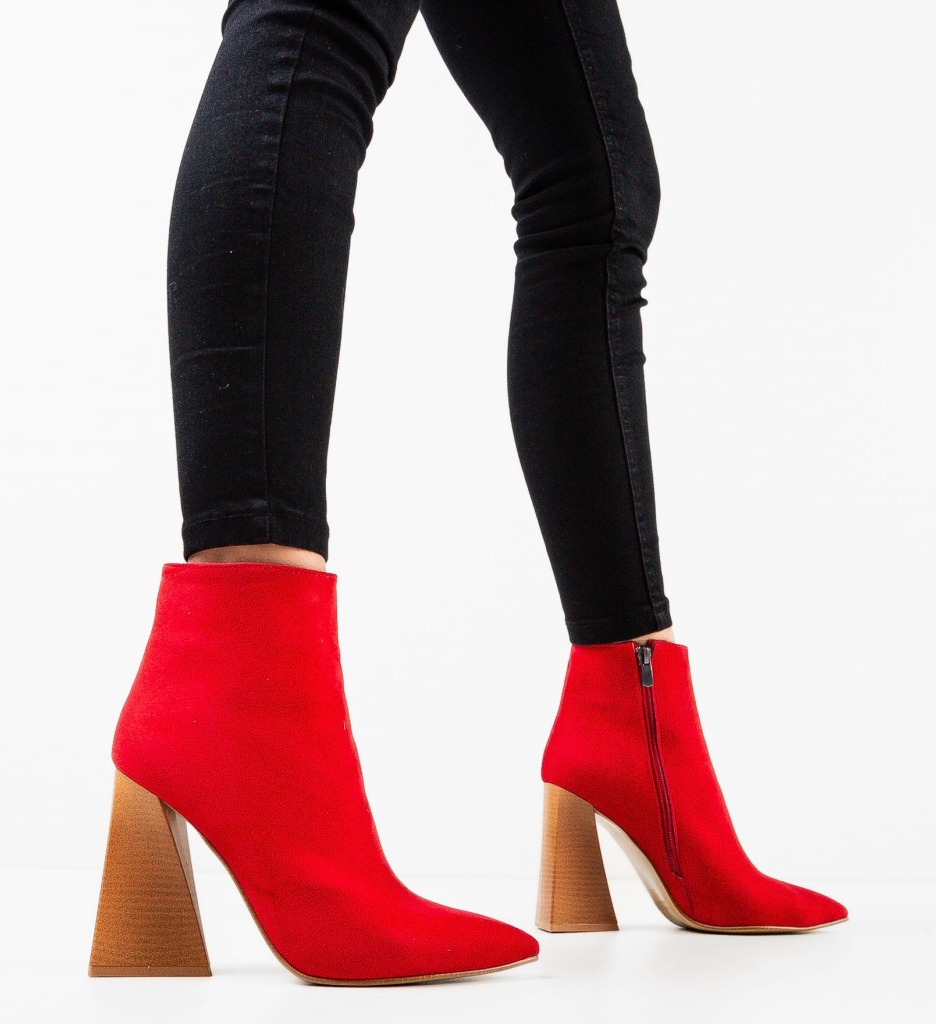 Botine dama rafa rosii 5