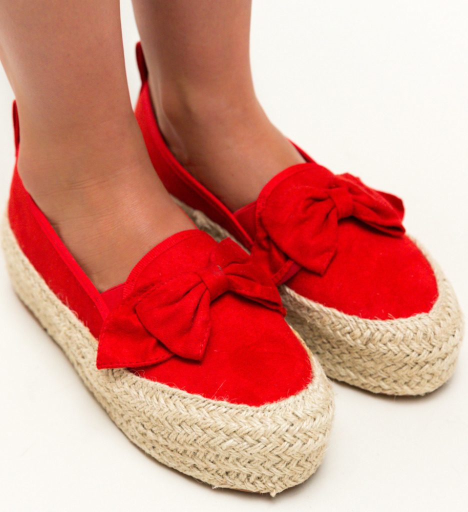 Espadrile Casual Jada Rosii 2023 ❤️ Pret Super depurtat imagine noua 2022