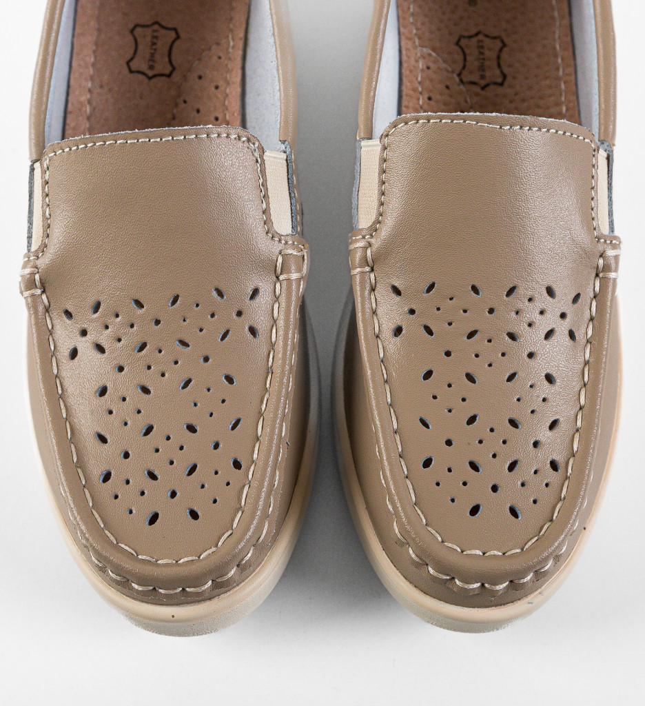 Poze Pantofi Casual Atic Bej DePurtat
