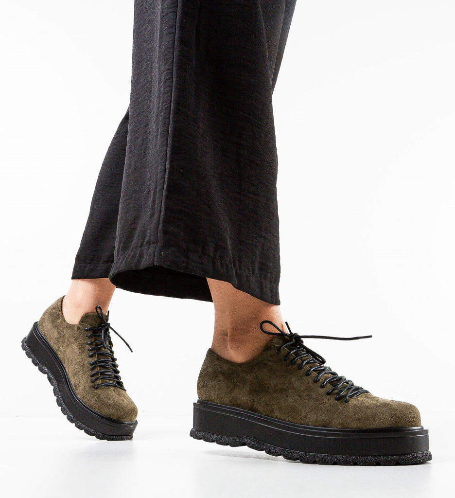 Pantofi casual brown verzi
