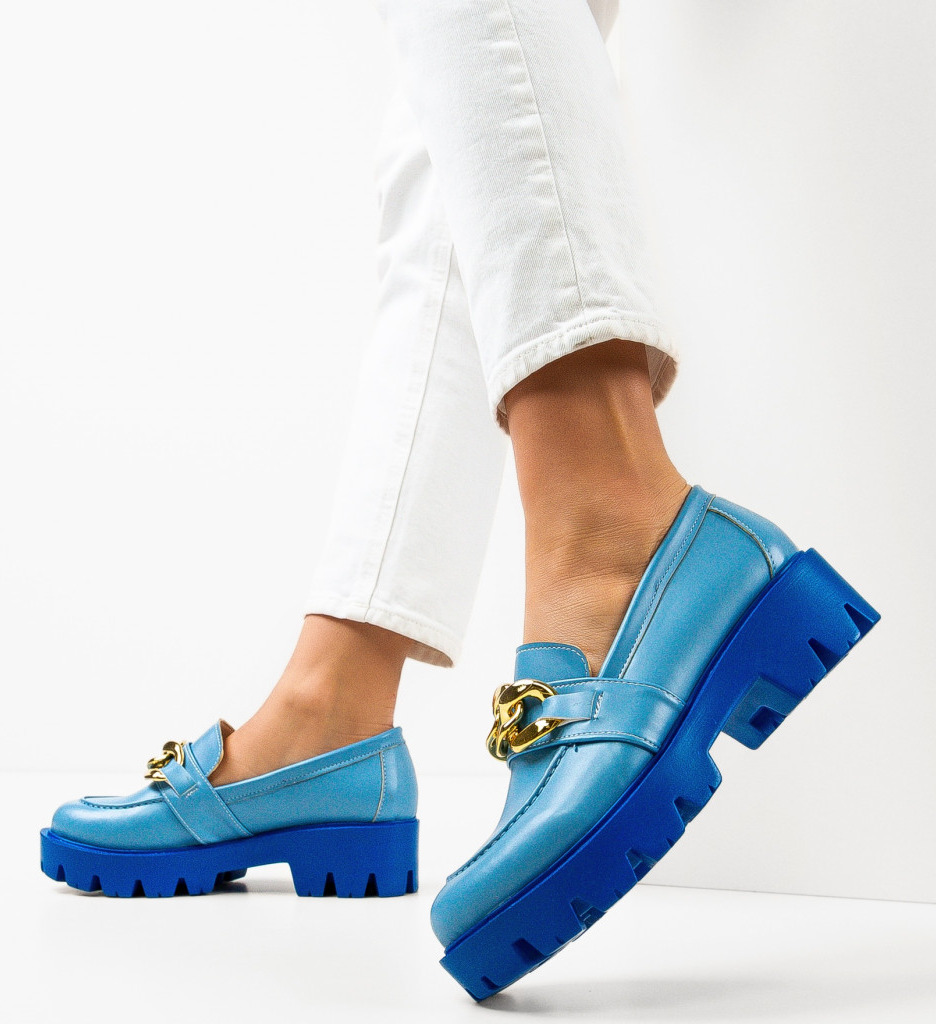 Pantofi Casual dama Gely Albastri - 1 | YEO