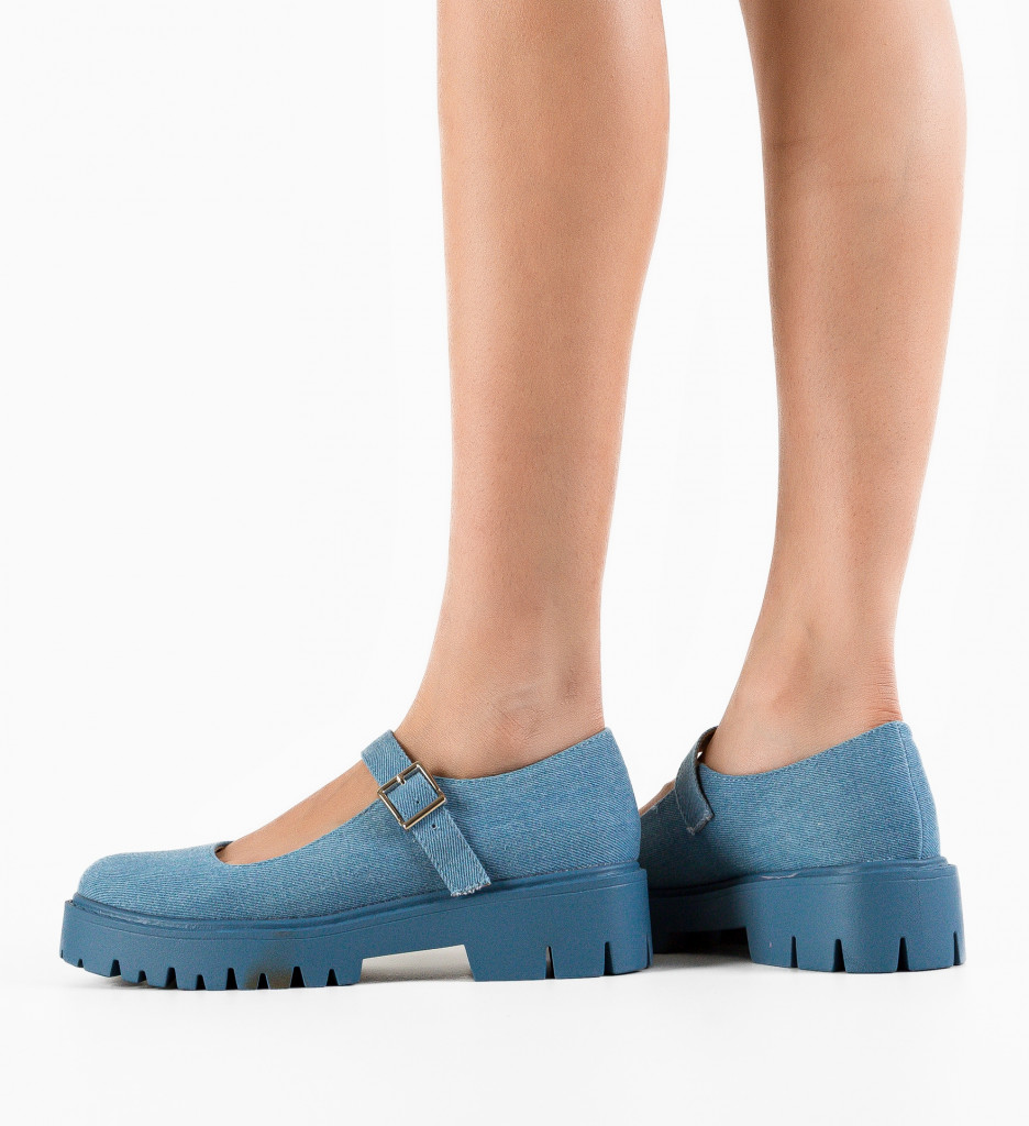 Poze Pantofi casual dama Mersey Albastri DePurtat