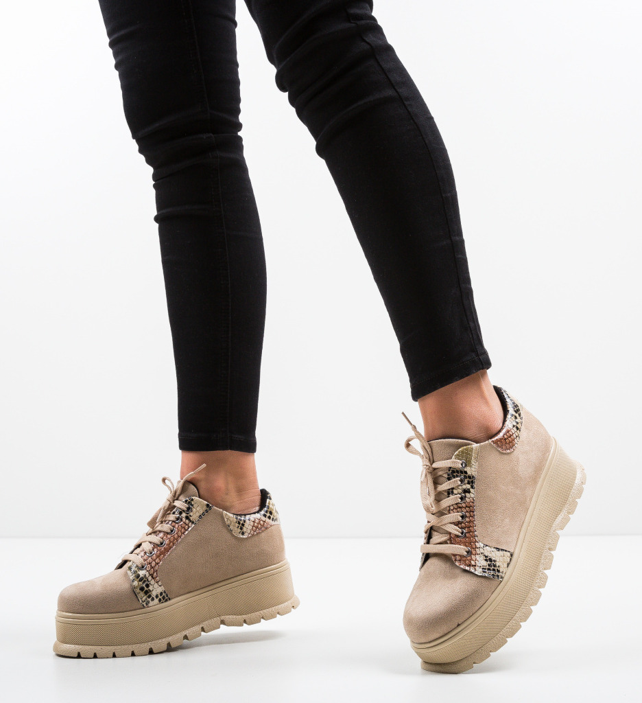 Pantofi casual kislev bej 2