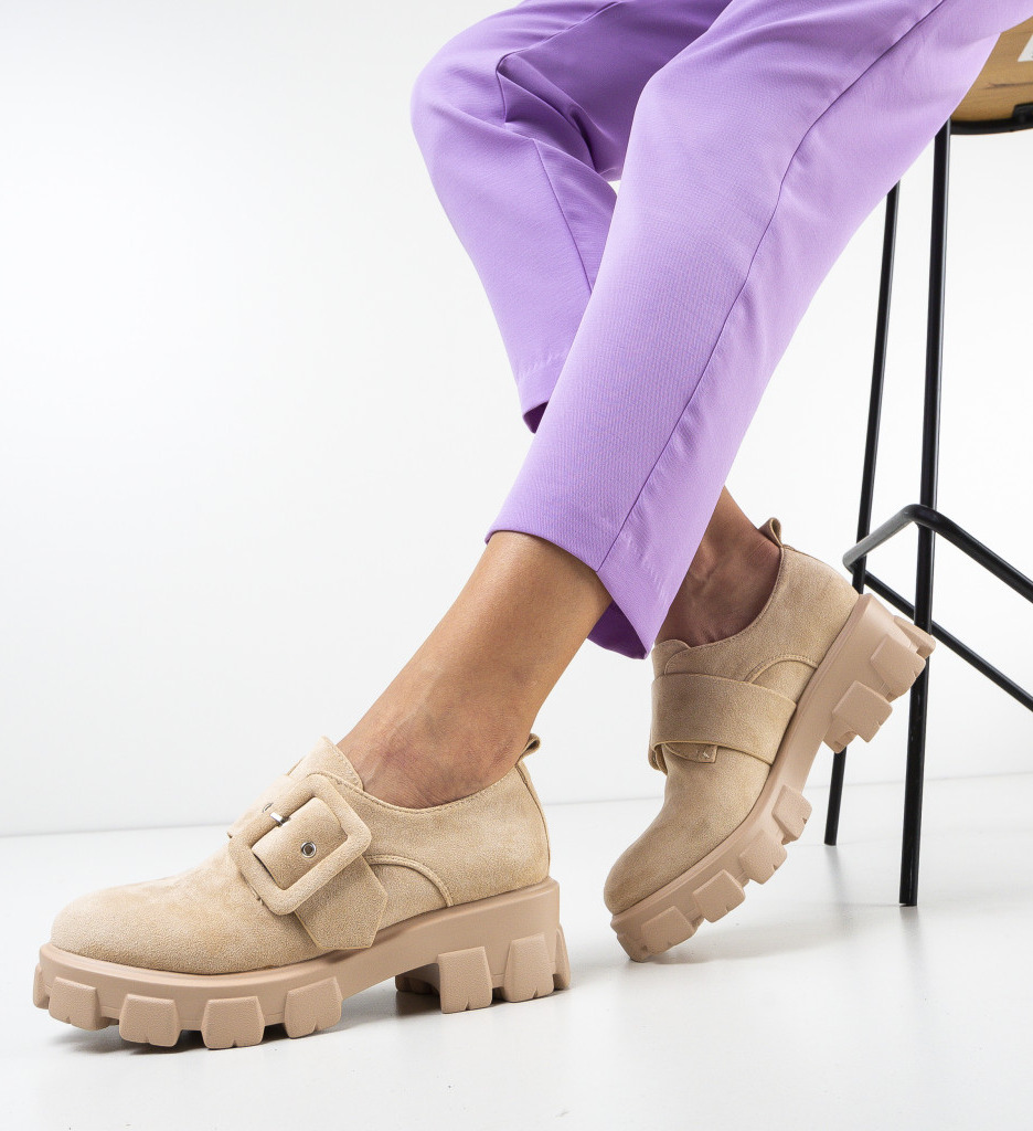 Pantofi casual maurice bej