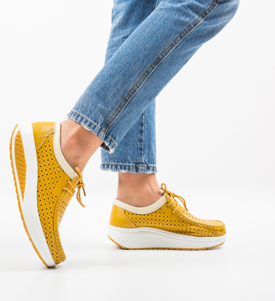 Pantofi Casual Met Galbeni