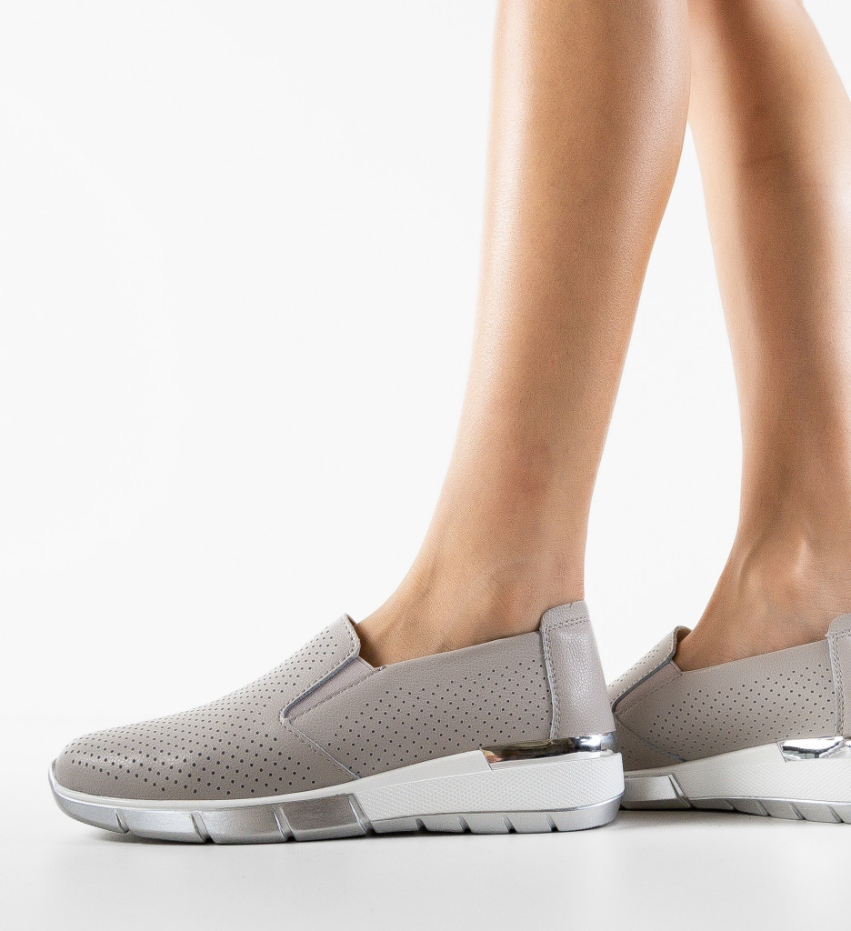 Poze Pantofi Casual Pufine Gri DePurtat