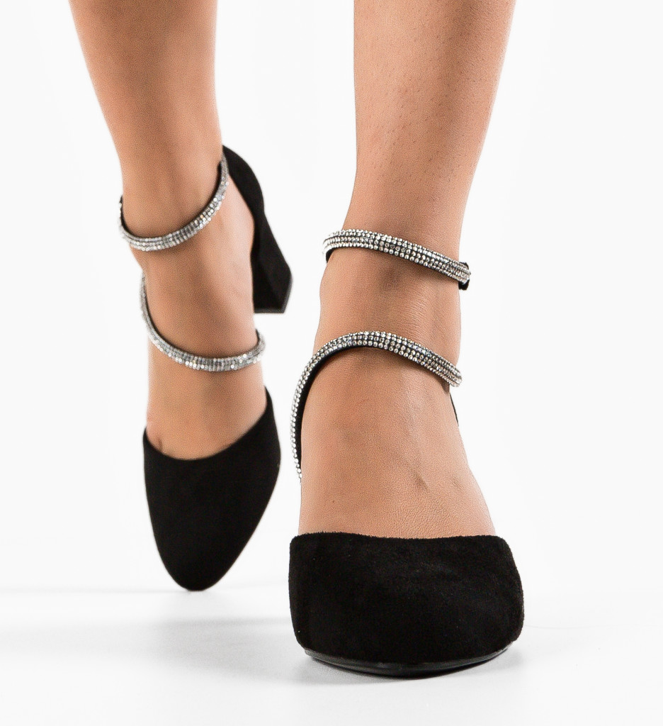 Pantofi cu toc lyzya negre 2