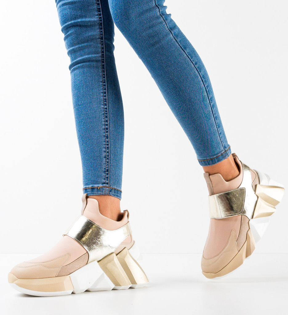Sneakers dama bonbo bej