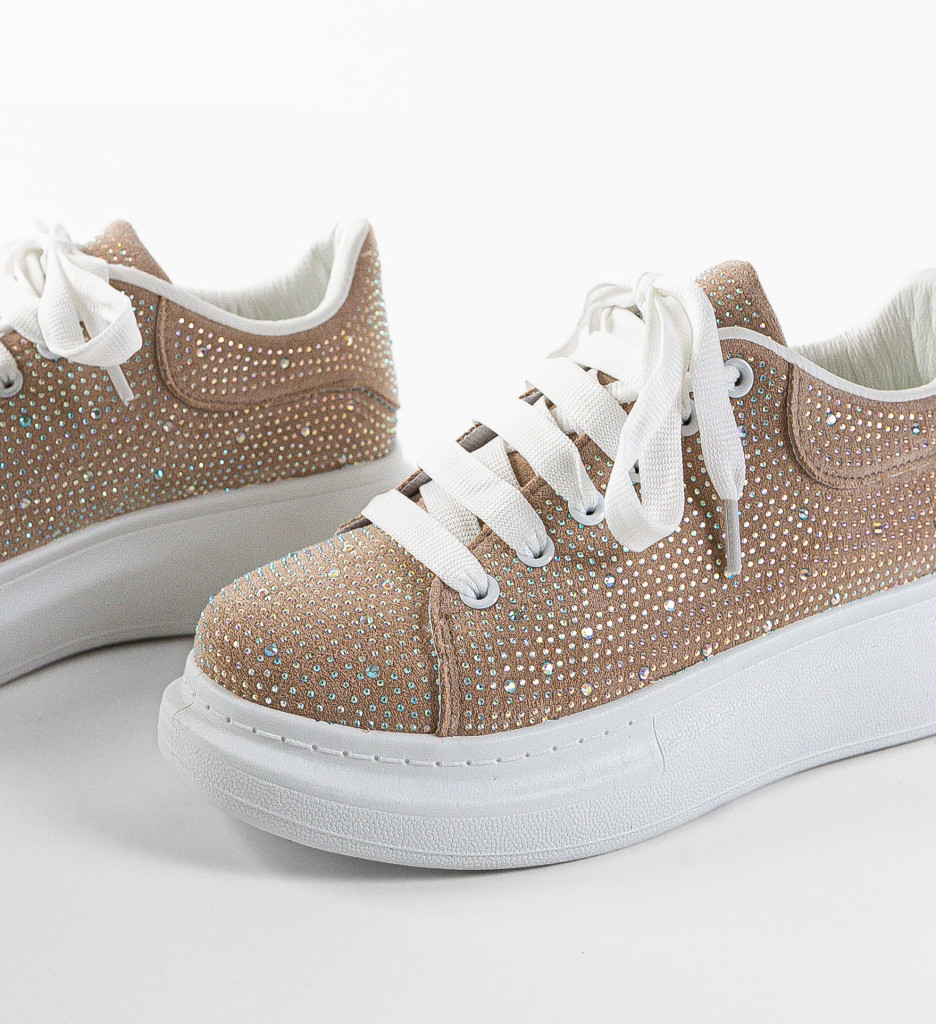 Poze Sneakers dama Mermera Bej DePurtat