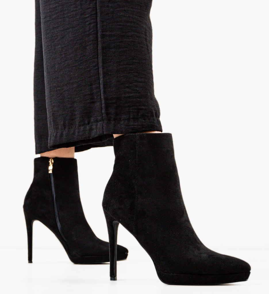 Botine dama Sanders Negre