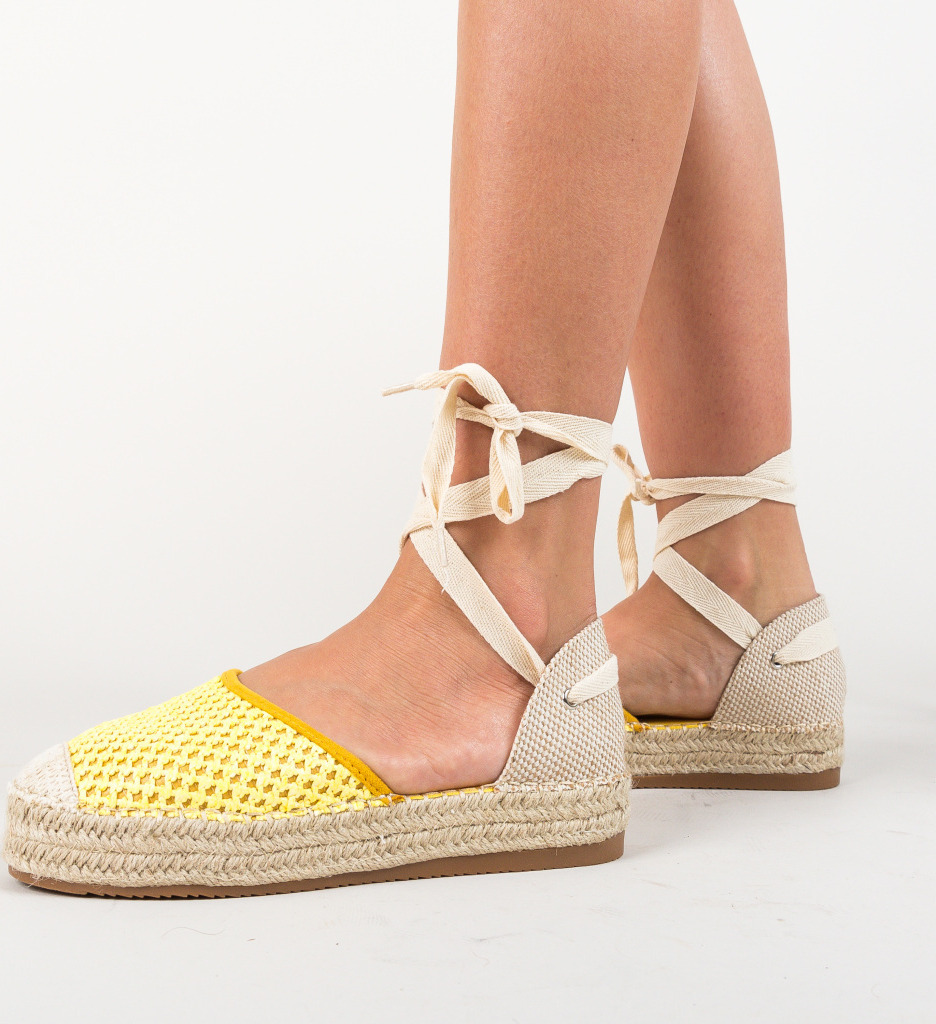 Espadrile Hiba Galbene - 1 | YEO