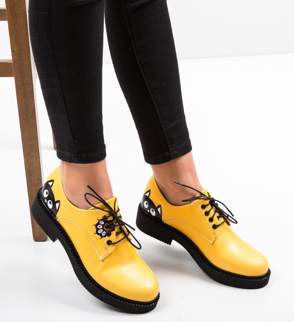 Pantofi Casual Cats Galbeni