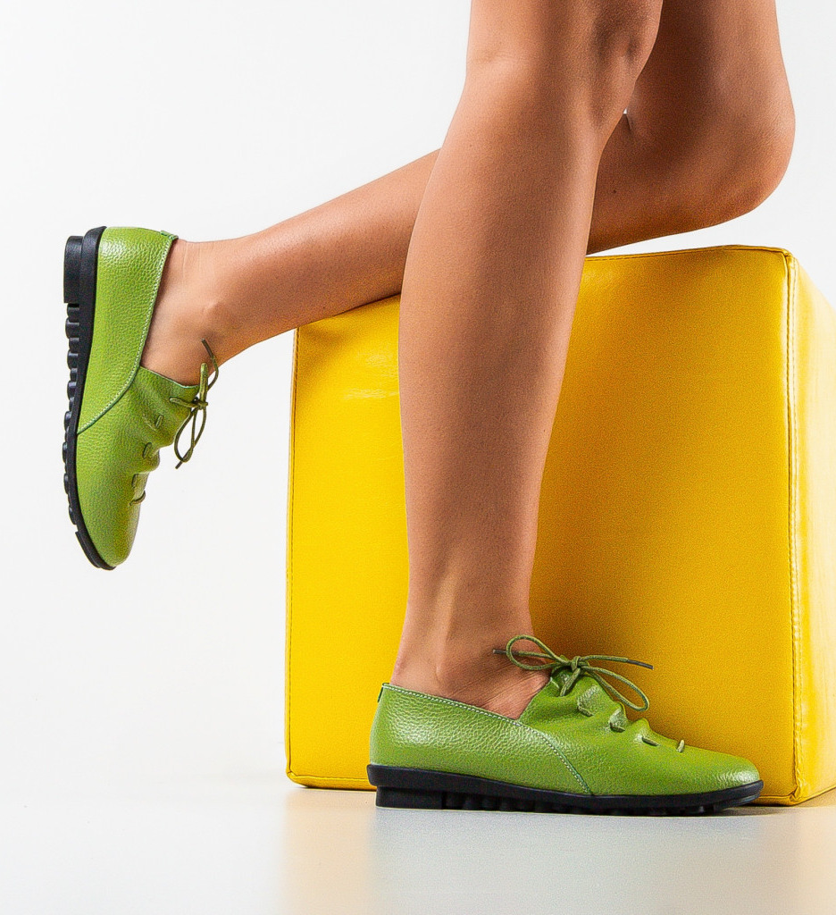 Pantofi casual dama contraf verzi