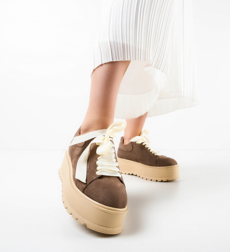 Pantofi casual dama dylyan bej
