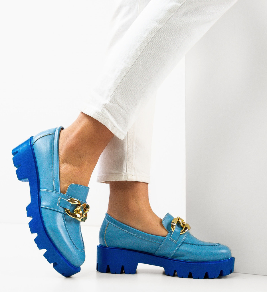 Pantofi Casual dama Gely Albastri - 2 | YEO