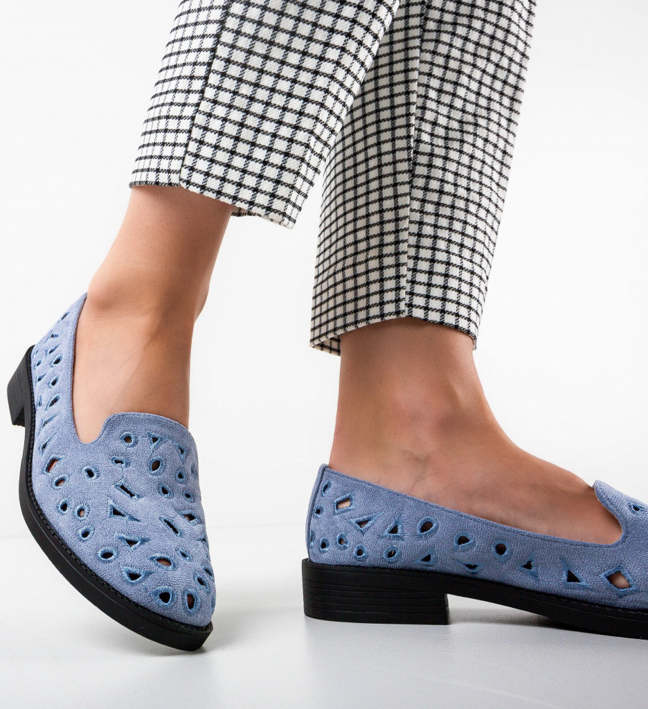 Poze Pantofi casual dama Lympas Albastri DePurtat
