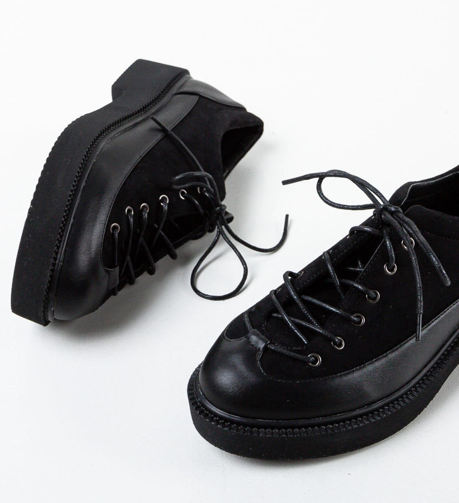 Pantofi casual dama montogomy negri