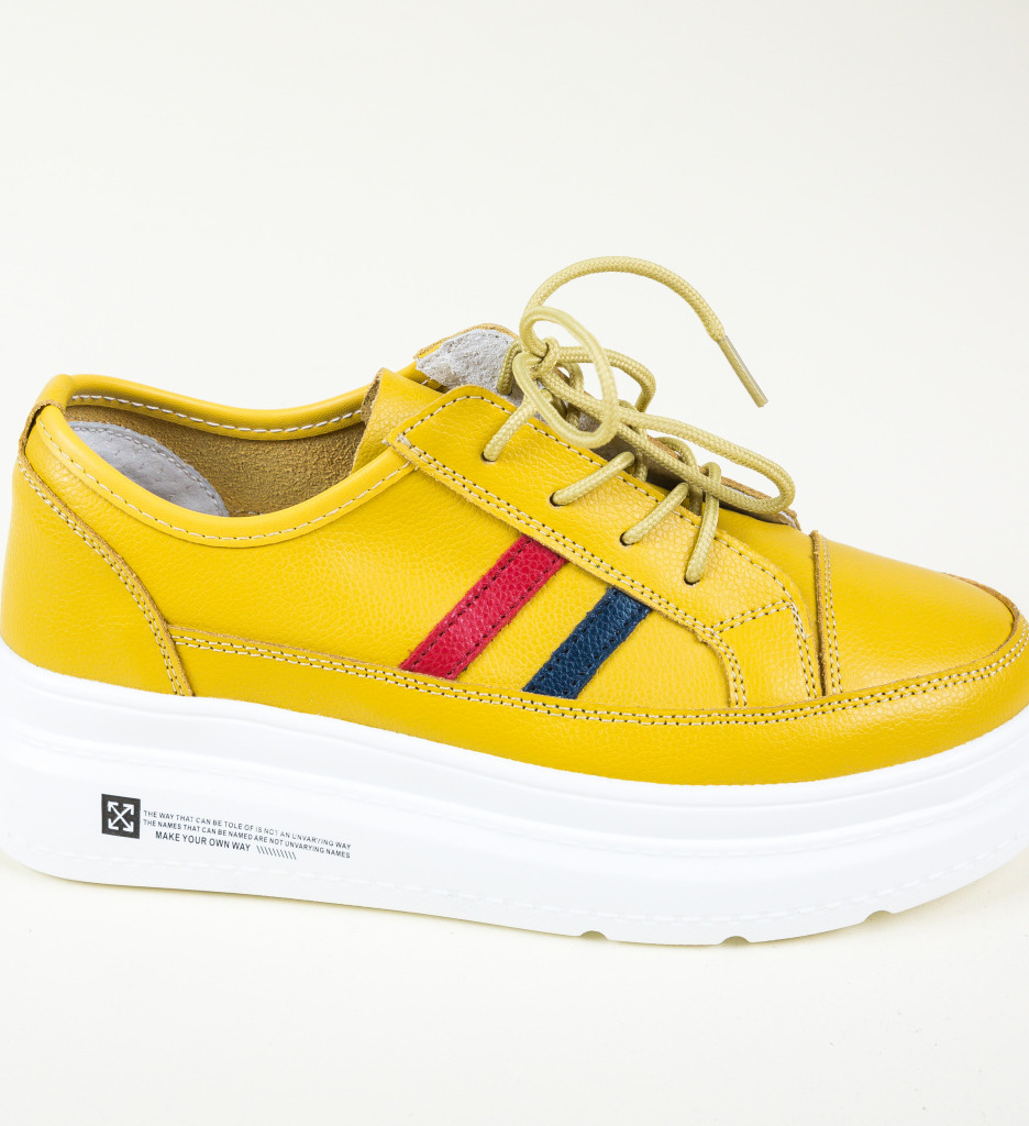 Poze Pantofi Casual Ever Galbeni depurtat.ro 