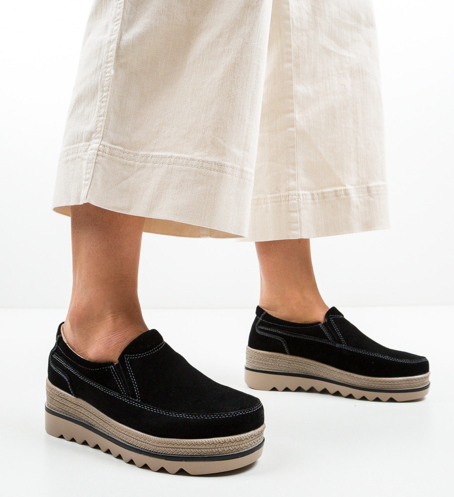Pantofi casual heath negri