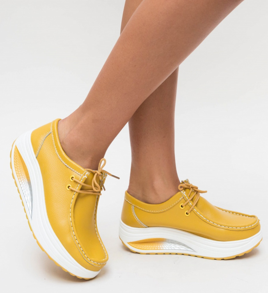 Poze Pantofi Casual Heliade Galbeni 2 depurtat.ro 