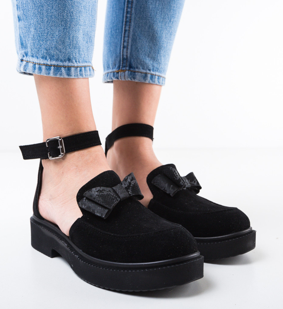 Pantofi casual pretty negri 7
