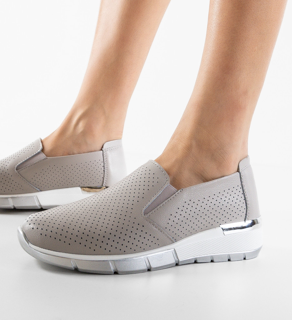 Poze Pantofi Casual Pufine Gri DePurtat