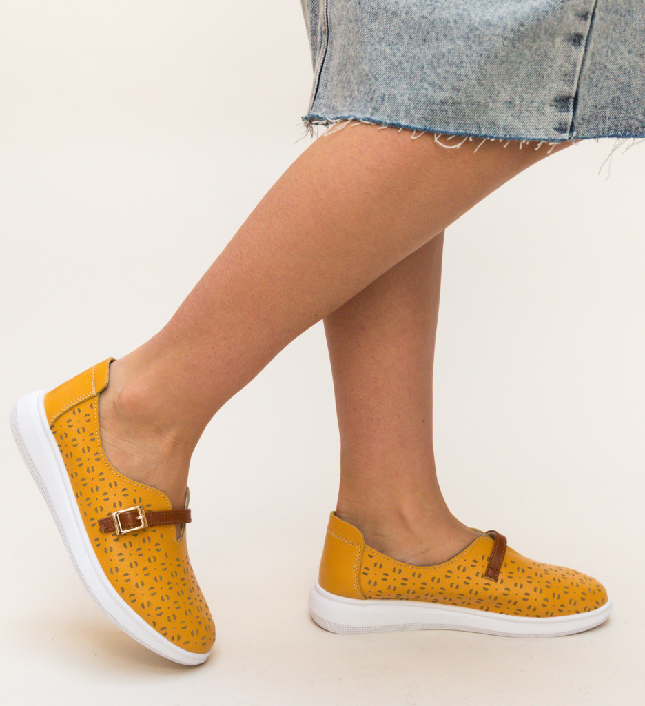 Pantofi casual vicez galbeni