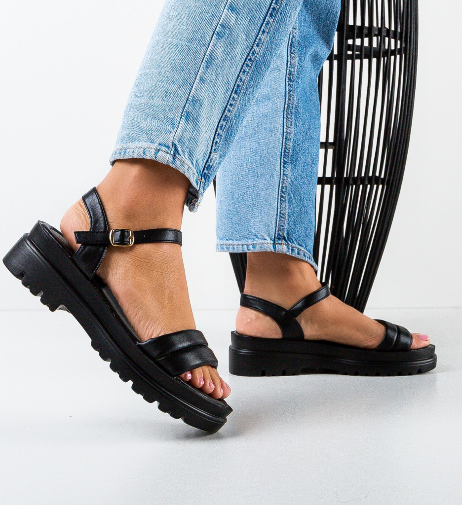 Sandale dama ecyclab negre