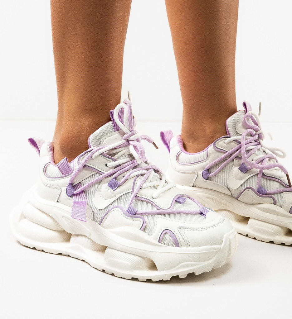 Sneakers dama balor albi