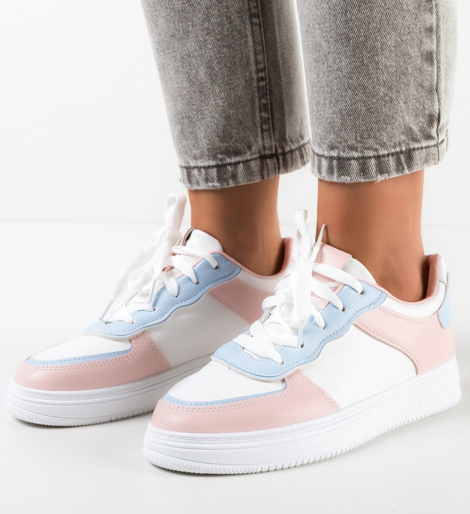 Sneakers dama elys albi