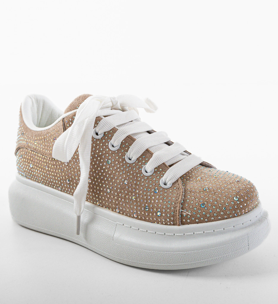 Poze Sneakers dama Mermera Bej DePurtat