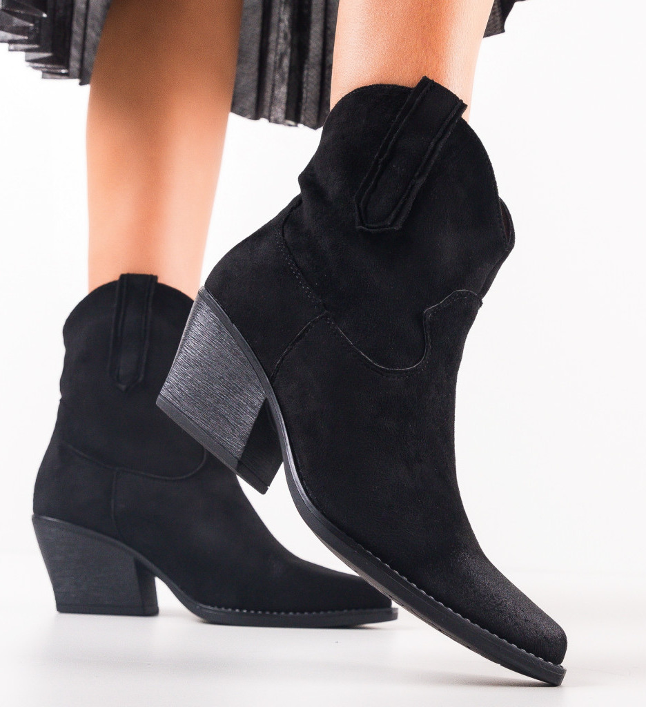 Botine dama tran negre