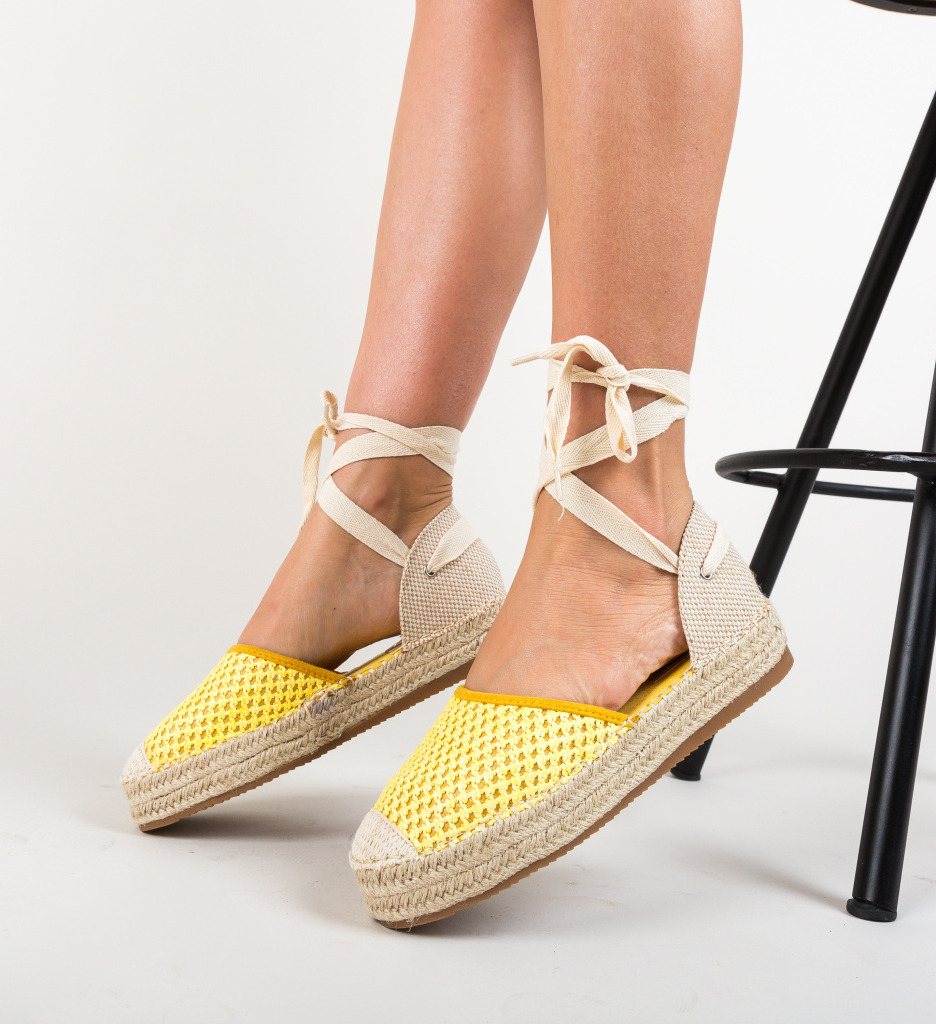 Espadrile Hiba Galbene - 2 | YEO