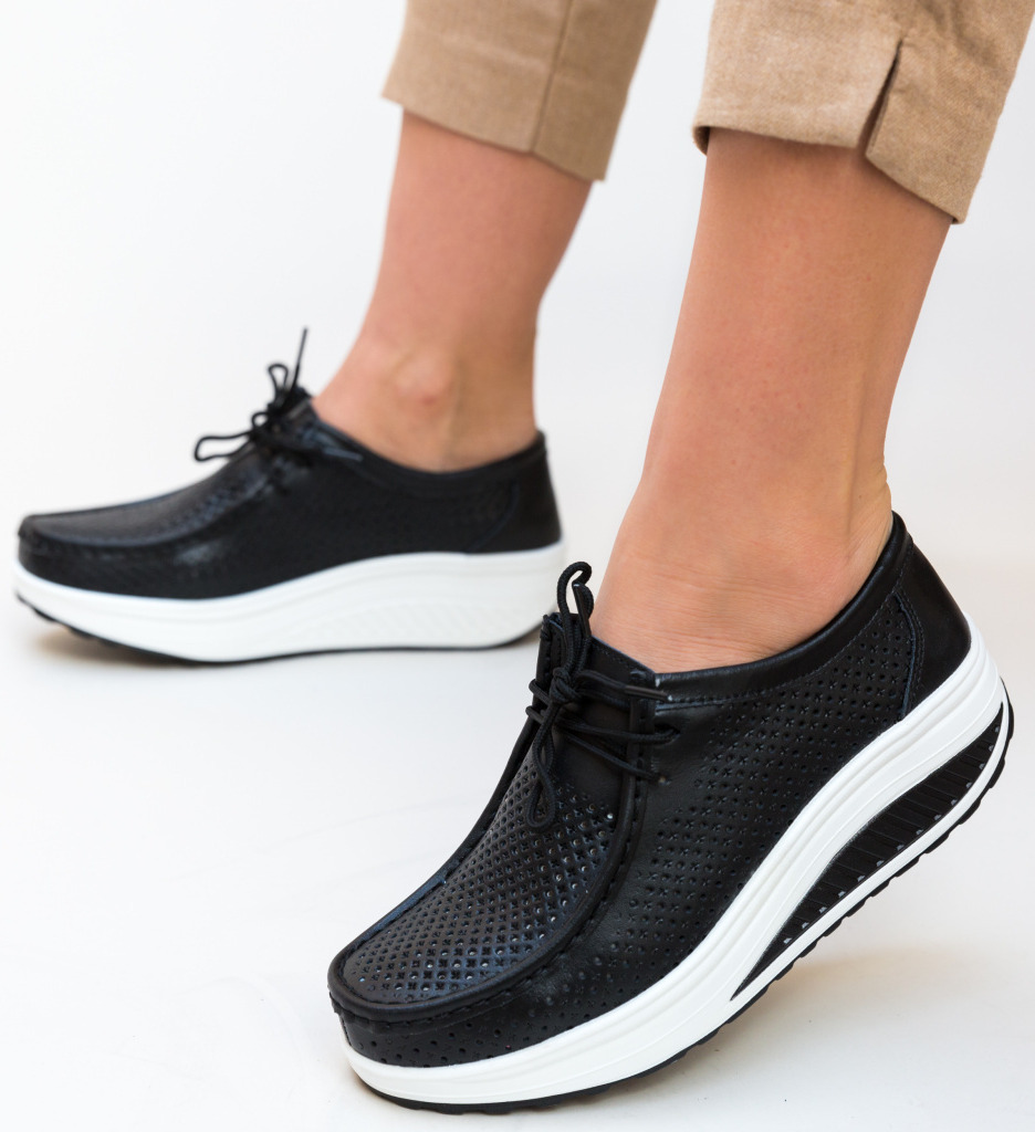 Poze Pantofi Casual Baroco Negri depurtat.ro 
