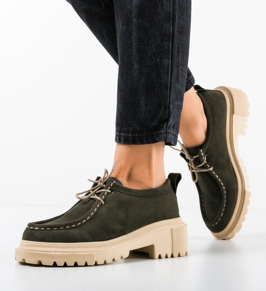 Pantofi casual dama charlie khaki
