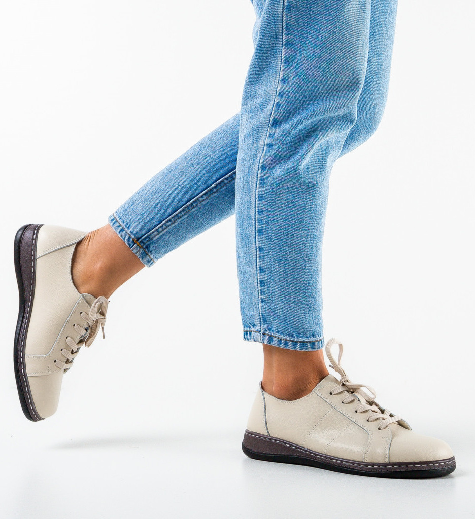 Pantofi casual dama omin bej