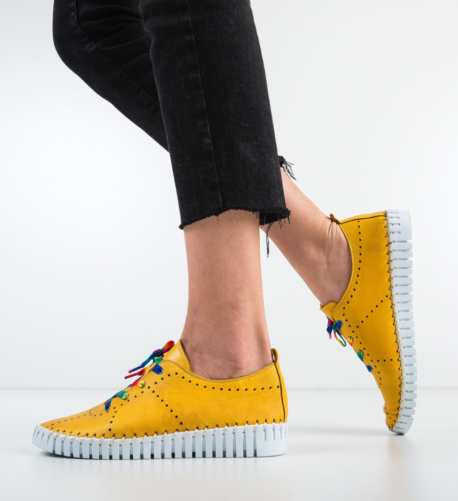 Pantofi Casual Kirmizi Galbeni
