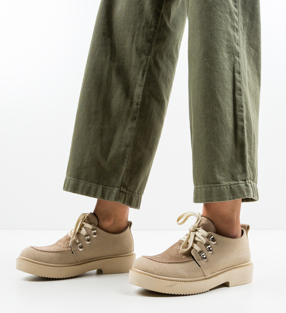 Pantofi Casual Squban Bej