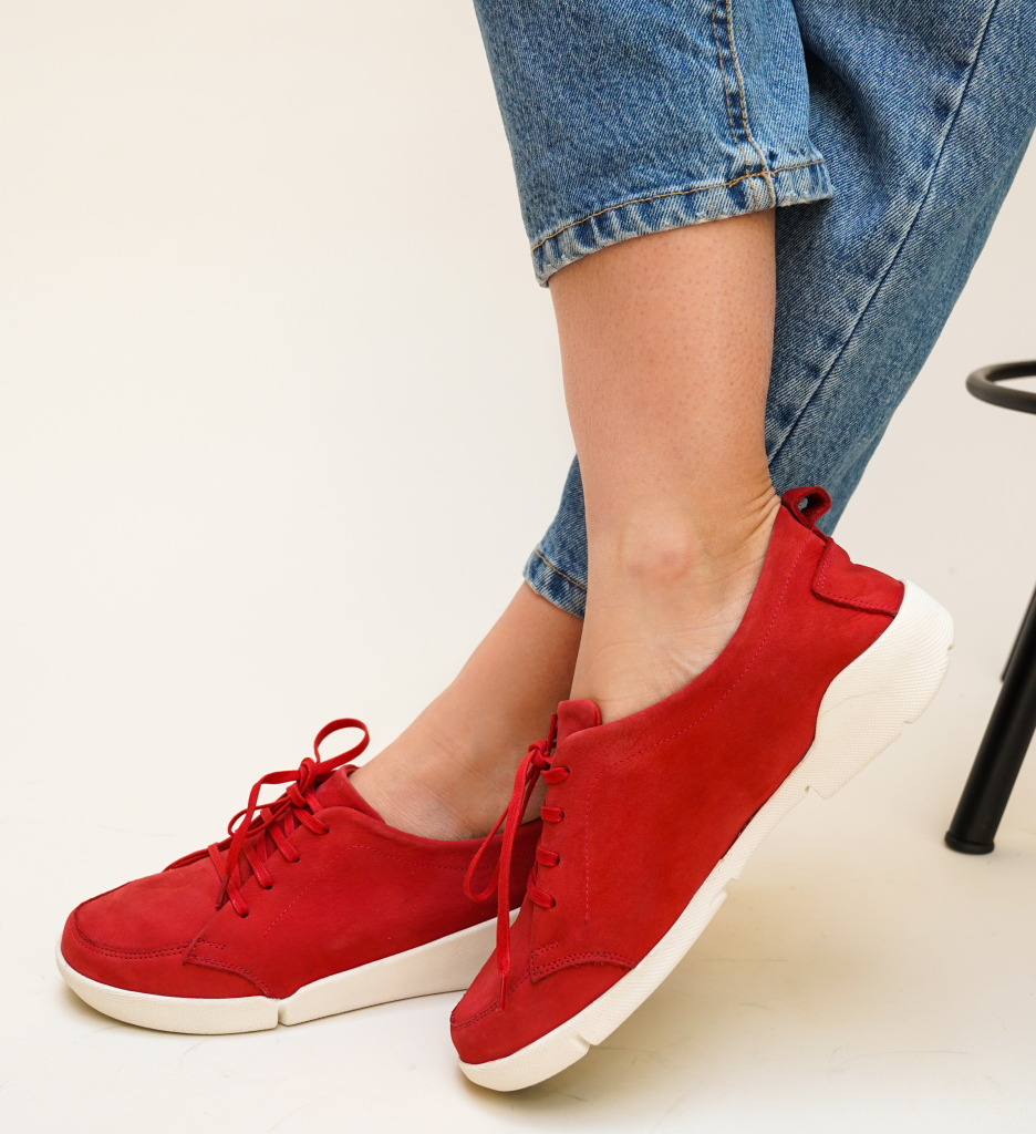 Pantofi casual viena rosii